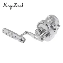 MagiDeal Рыболовные катушки, уровень ветра, Троллинг, катушка, обычная отсадка, катушка для соленой воды, большая игра, Рыболовные катушки для левой руки