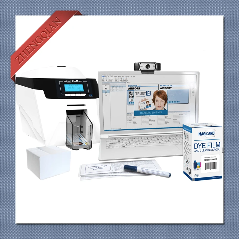 

Magicard Rio Pro 360 dual sided c card printer with two MA300 YMCKO ribbon