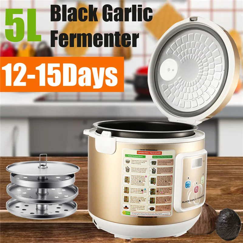 

5L 220V 12-15 Days Automatic Garlic Fermenter Ferment Box Black Garlic Maker Machine Black Garlic Processor Kitchen Appliance