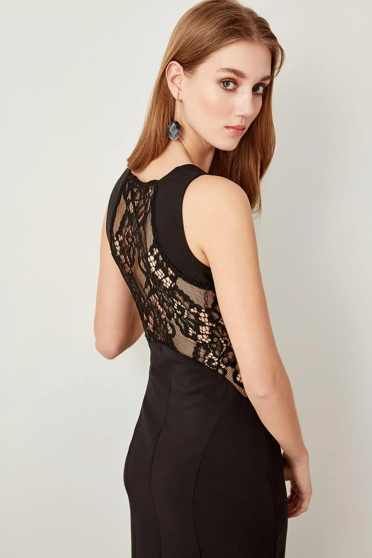 

Trendyol Black Back Lace Detail TPRAW19FZ0414