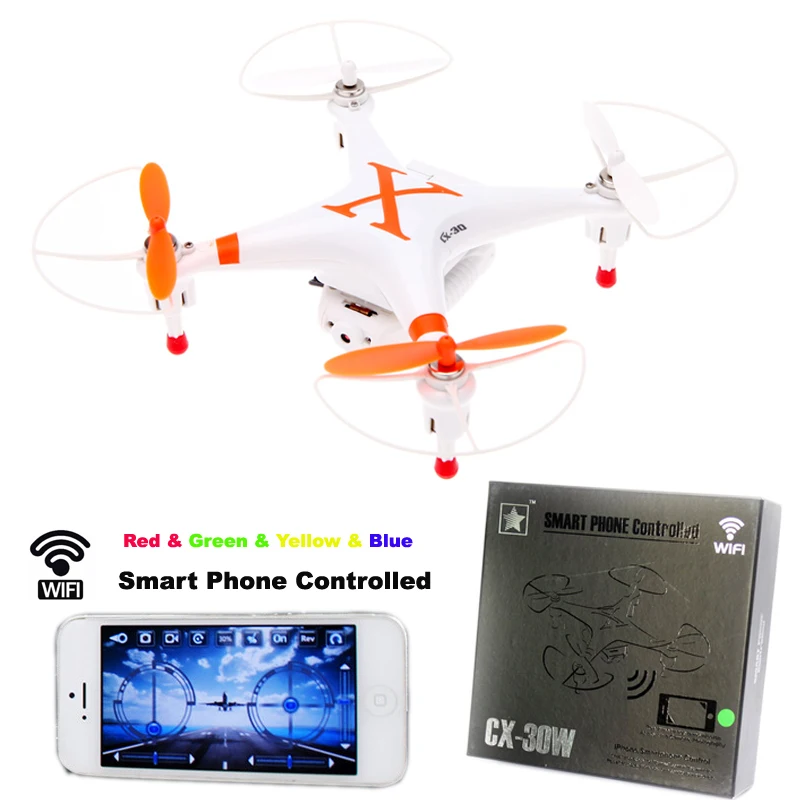 Cheerson CX-30W 4CH 2 4 ГГц 6 оси Радиоуправляемый Дрон с HD Камера Квадрокоптер iPhone Android Wi-Fi