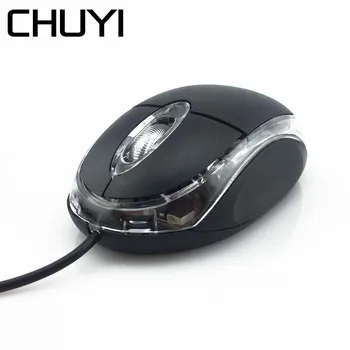 

CHUYI Mini Wired 3D Computer Mouse For Kids 1600DPI USB Optical Small Mice Mause With LED Light For PC Laptop Notebook