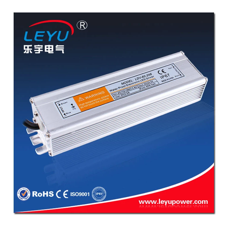 LDV-30-24 AC-DC 85-264VAC to 24V 1.2A Single Output Waterproof IP67 Power Supply