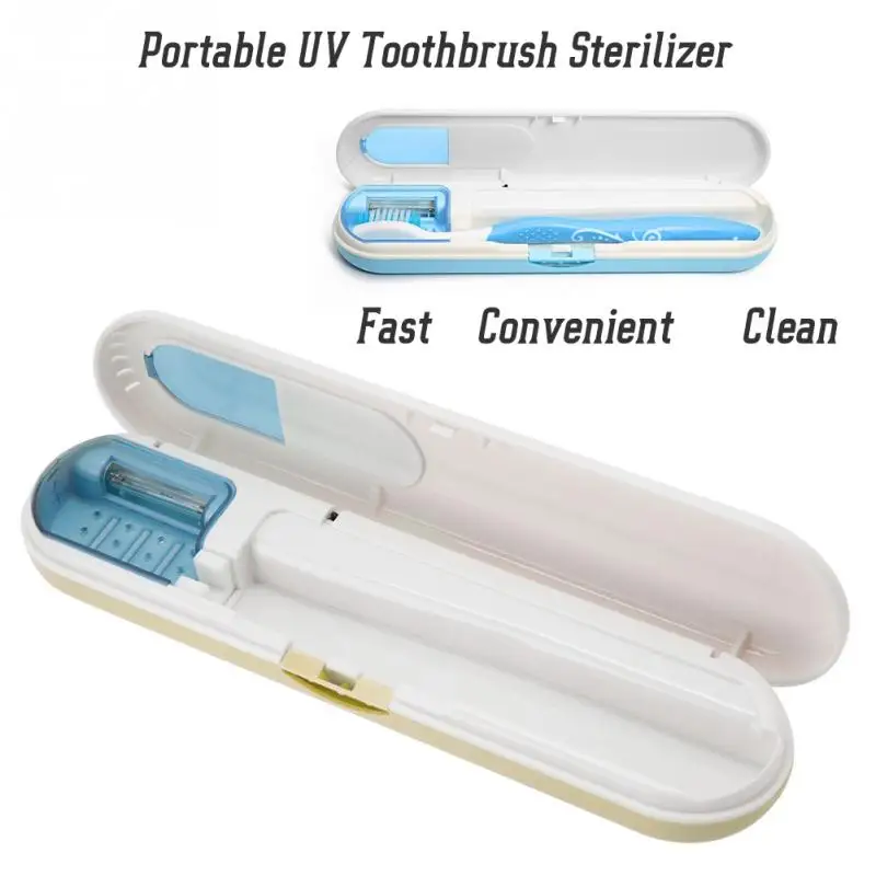 Антибактерии УФ легкая зубная щетка стерилизатор коробка Зубная щётка голову чистой дезинфекции средство Батарея питание гигиена полости рта 5