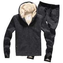 Спортивный костюм для мужчин, тренировочный костюм mannen chandal hombre survetement, бархатные толстые теплые толстовки, куртка+ штаны, комплект из 2 предметов, Беговые брюки для мужчин