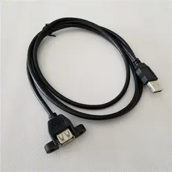 1,5 м винт стопор для монтажа на панели USB 2,0 тип мужчин и женщин Расширение адаптер синхронизации данных кабель от блока питания