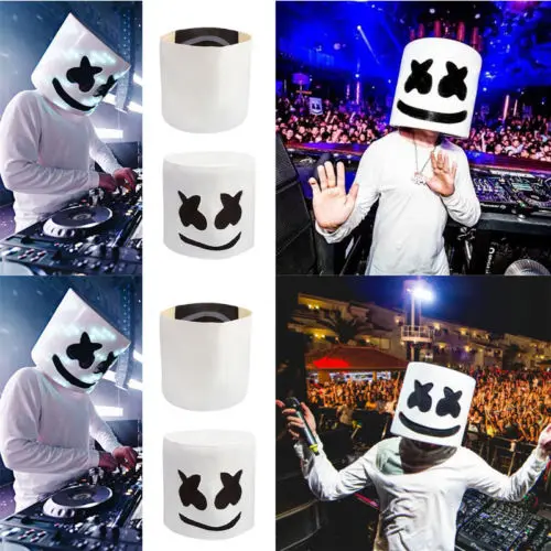 MarshMello DJ Mask Full Head Helmet Halloween Cosplay Mask Bar Music Props