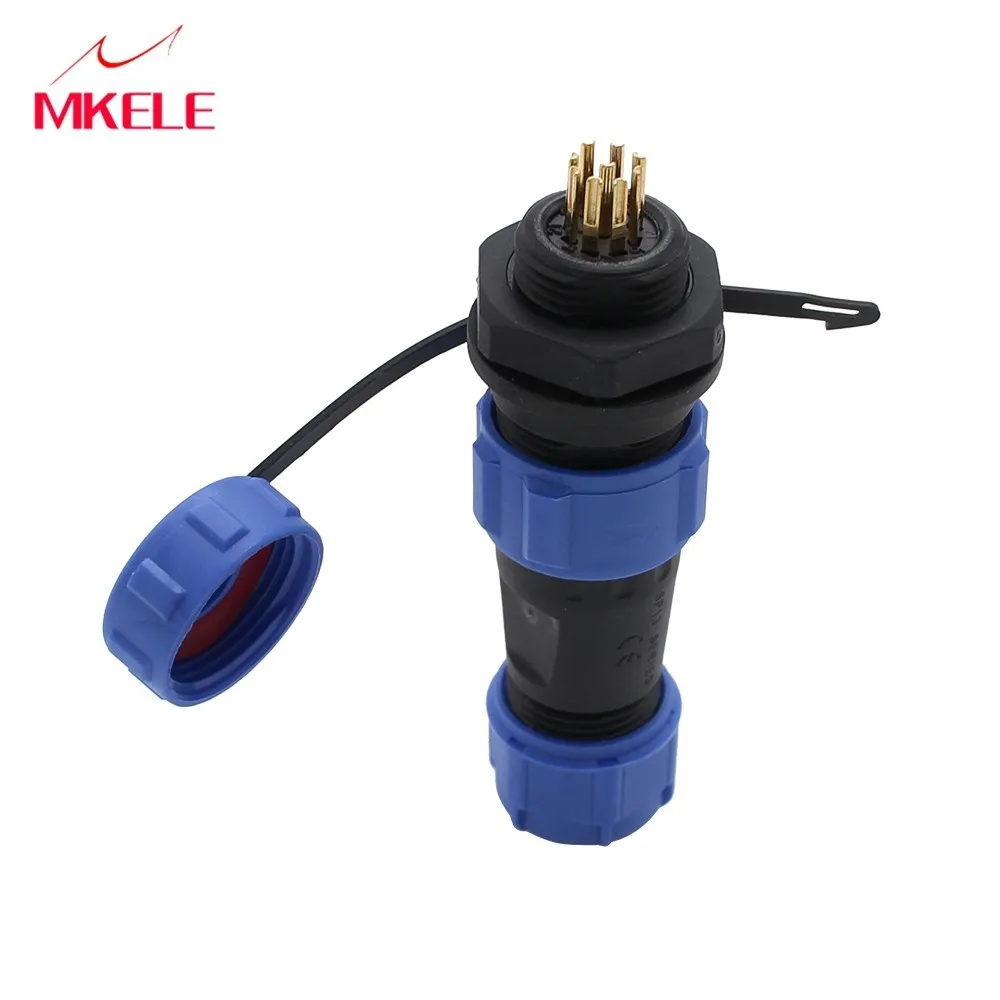 SP13-9P, Geen Behoefte Lassen, Waterdichte Panel Connector Stopcontact, IP68,250 V Sockets LED Connectors