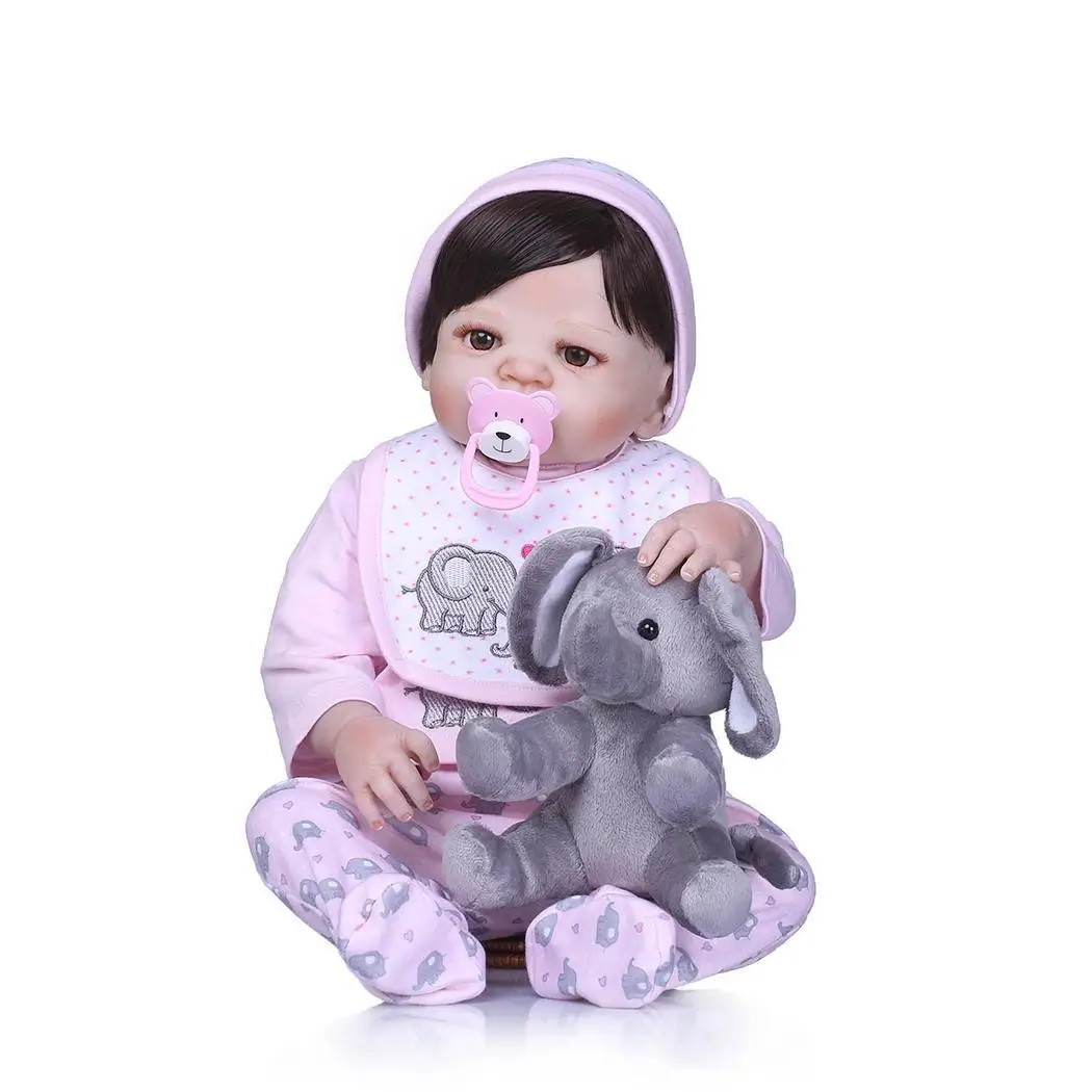 

Kids Soft Silicone Realistic With Clothes 2-4Years Reborn Baby Unisex Collectibles, Gift, Playmate Pink Doll