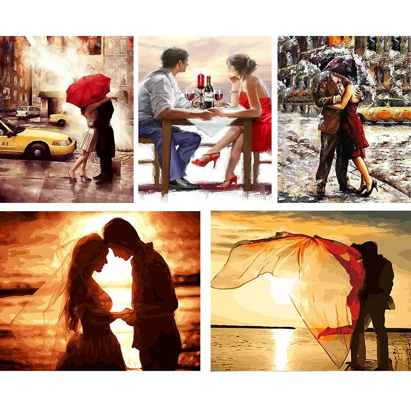 

Full Drill Diamond Embroidery Couple Lover 5D DIY Diamond Painting Cross Stitch Mosaic Rhinestones Home Living Decor