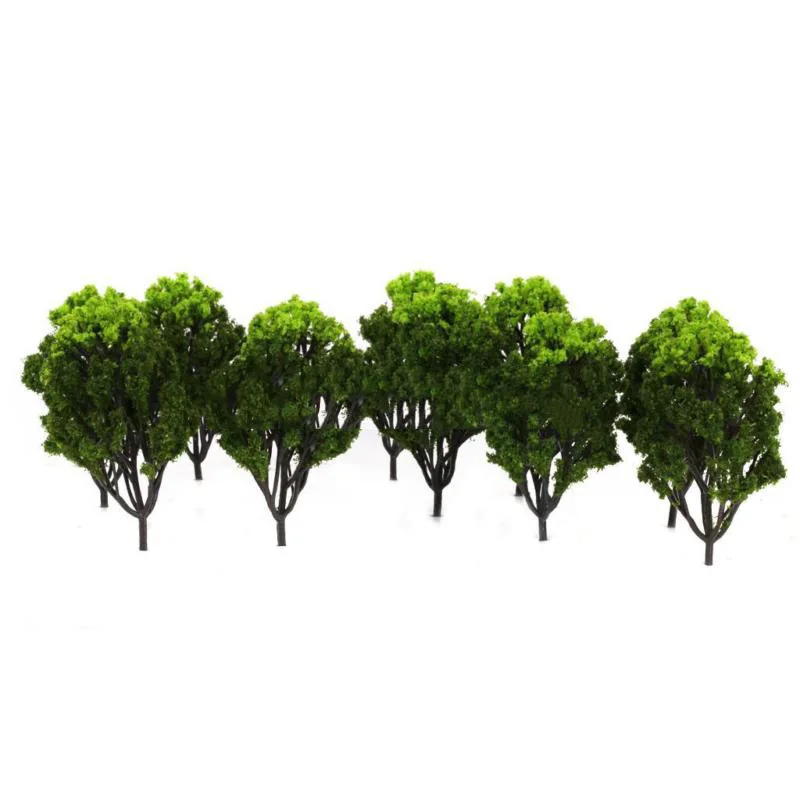 10 Зеленый Мини-деревья модель железнодорожной железной дороги диорама Wargame Парк улица пейзажи подарок