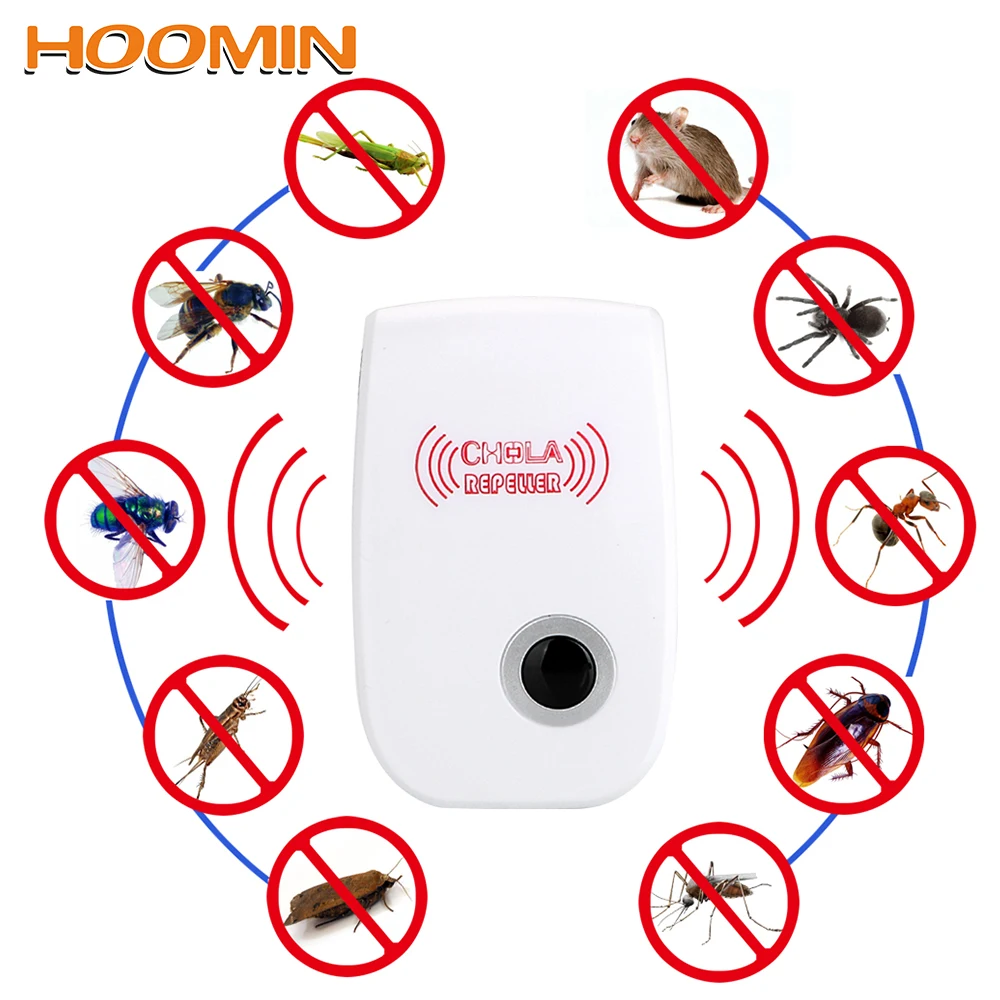 

HOOMIN EU/US Plug Electronic mosquito repellent Ultrasonic Pest Repeller Rodent Contro Indoor Cockroach Mosquito Insect Killer