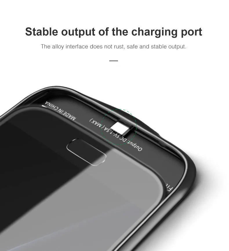 Neng 4700 мАч для Galaxy S7 тонкое зарядное устройство телефона мягкий силиконовый чехол
