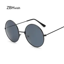 Маленькие круглые солнцезащитные очки в стиле ретро, Женские винтажные брендовые солнцезащитные очки, мужские черные металлические солнцезащитные очки для женщин, модные дизайнерские солнцезащитные очки