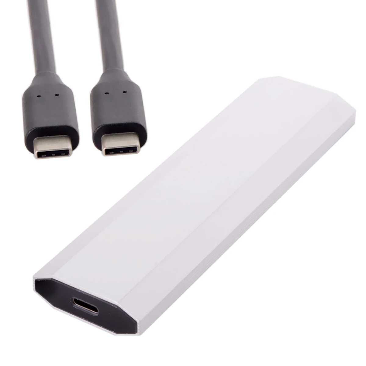 

Jimier USB-C USB 3.1 3.0 Type-C 10Gbps to Nvme M-key M.2 NGFF PCI-E 2 Lane SSD Enclosure