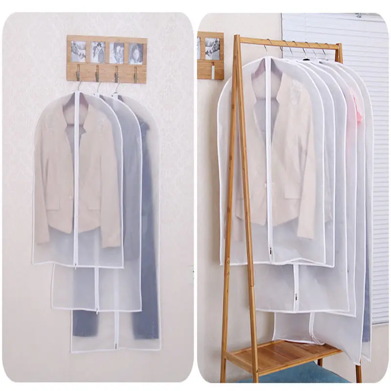 5pcs Vacuum Bags For Storing Clothes Garment Suit Dust Cover Protector