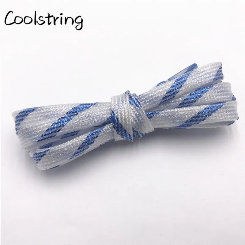 Coolstring 7mm Double Layer Shinning Colorful Glitter Shoelaces Long Shoe Laces White Black Red Gold Silver Shoestring 60-180cm