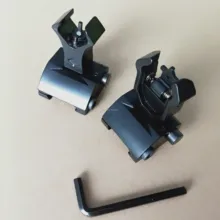 Тактический AR15 складной откидной передний задний прицел Железный прицел набор двойной алмазной формы BUIS для 20 мм рельса Handguard крепление для охоты caza