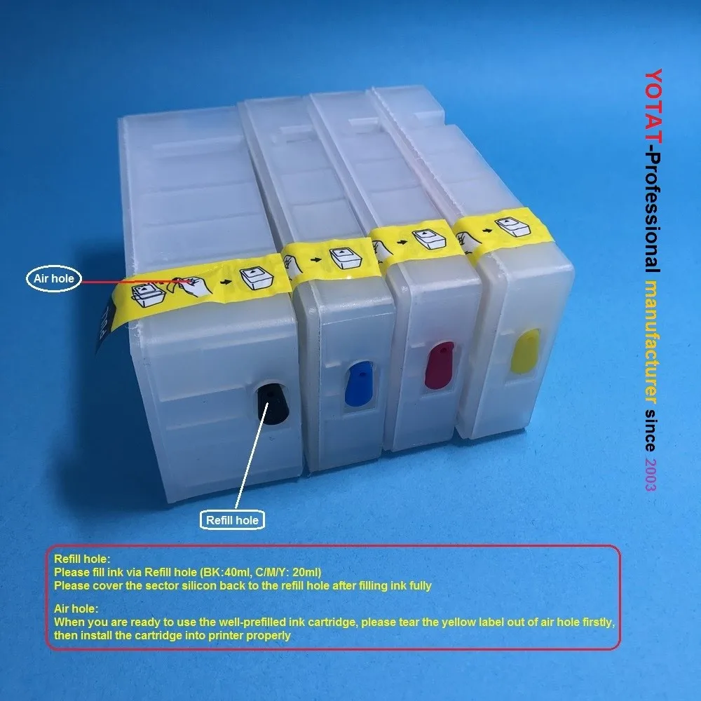 YOTAT 1set Empty Refillable ink cartridge PGI1500 PGI 1500 for Canon MAXIFY MB2050 MB2350 MB2150