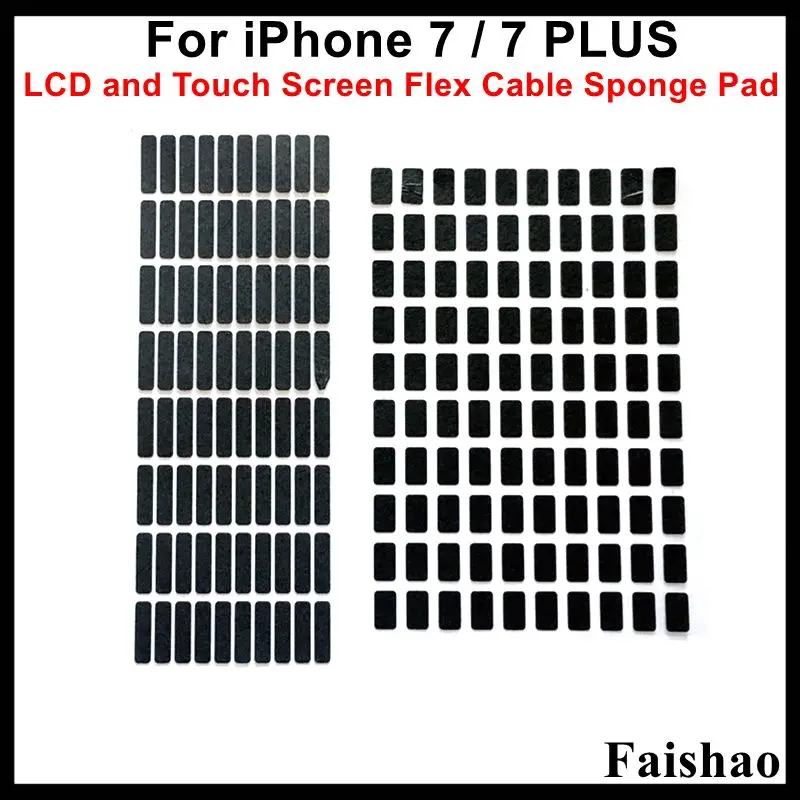 

FaiShao 100sets/lot LCD and Digitizer Touch Screen Flex Cable Sponge Pad Foam Cushion Sticker For iPhone 7 4.7" / 7 Plus 5.5"