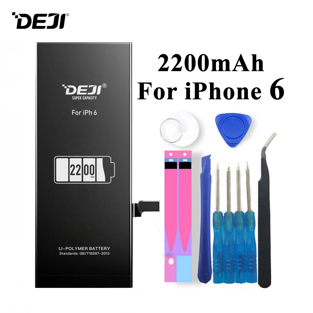 Аккумулятор Deji для iPhone 6 Plus X 6/6P iPhone6 1810 3410 мАч встроенные литий полимерные батареи