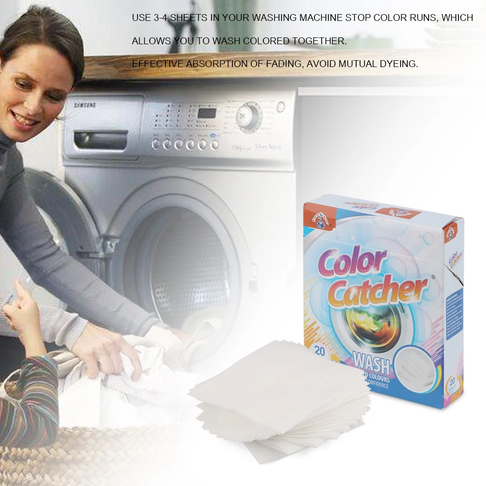 

The Clothes Anti Cloth Dyed Remove Sheet Color Catcher Leaves Laundry Color Run In Washing Machine Protect