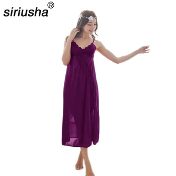 

2020 Limited Direct Selling Sleeveless Camisola Sexy Lingerie S58 Long Nightgown Female Sexy Silk Lace Like Winter And Big Code