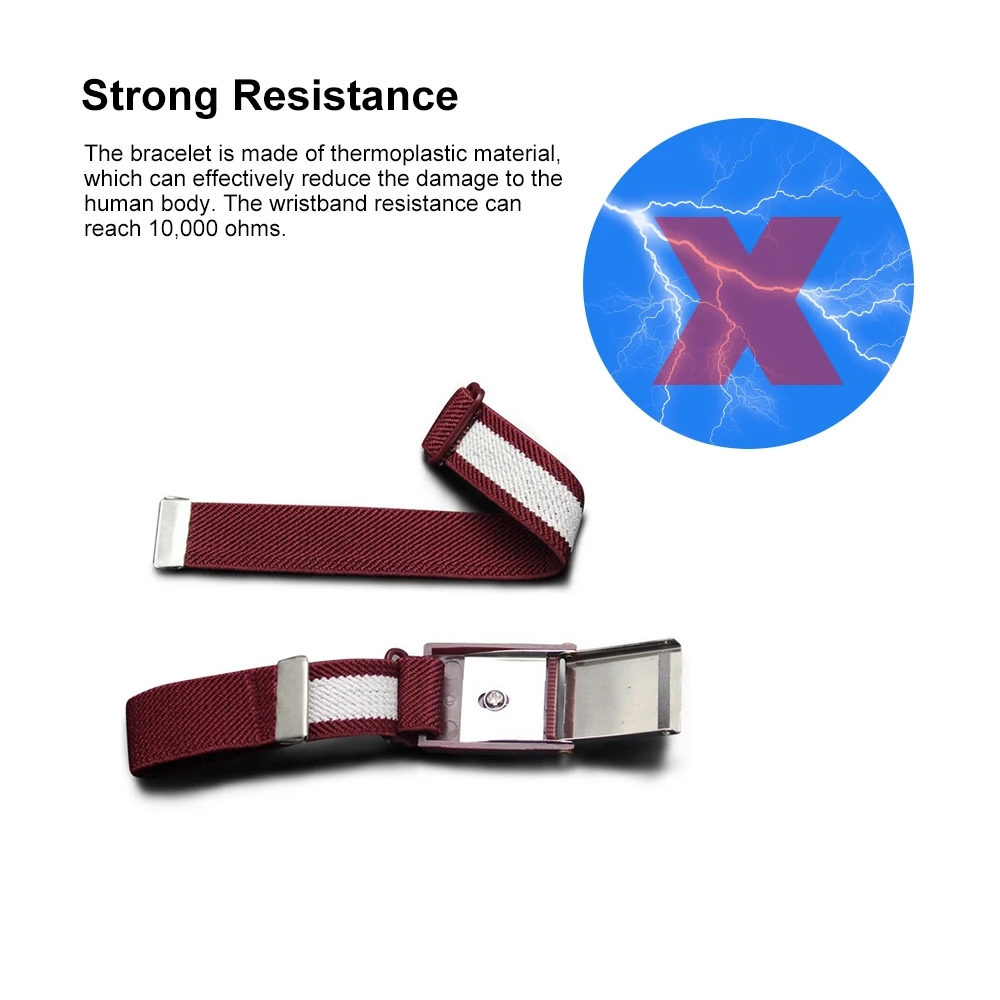 Беспроводной антистатические браслет для ремня ESD discharge антистатические наручные ремень цвет красного вина