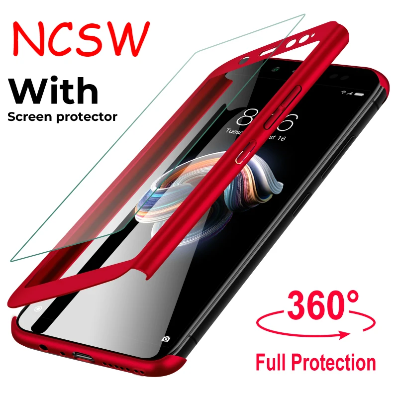 360 Полное покрытие защитный чехол для телефона Xiaomi Mi9 8Lite 5X 6X A1 A2 F1 Redmi Note 7 6 5 Pro 4 4X Plus