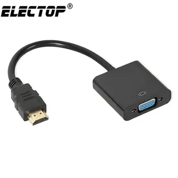 

High Quality Mini HDMI to VGA Adapter Male To Famale Converter Adapter 1080P Digital to Analog Video Audio For PC Laptop Tablet