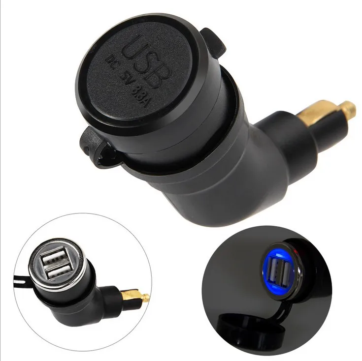 Регулируемое зарядное устройство с двумя портами USB для BMW K1600GT F800R K1300 S1000XR R1200R R1200RS