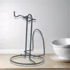 Multiple Hooks Mug Holder Innovative Glass Cup Rack Tea Black Coffee Anti-Rust Coated Steel Display Stand 5