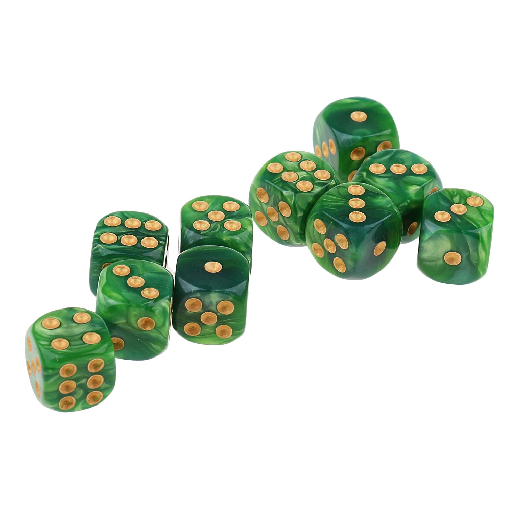 MagiDeal 30 штук 16 мм шесть сторонняя D6 игры в кости вечерние забавная игрушка для