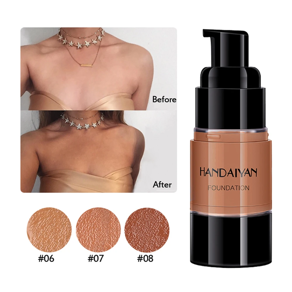 

Body Liquid Foundation Concealer Sunscreen Waterproof Body Face Self Tanners Lotion Black Beauty Wheat Colored Makeup TSLM2
