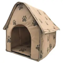 Собачий домик для средних собак, Складной Теплый мягкий матрас для питомцев, моющийся кошачий домик, подстилка для щенков