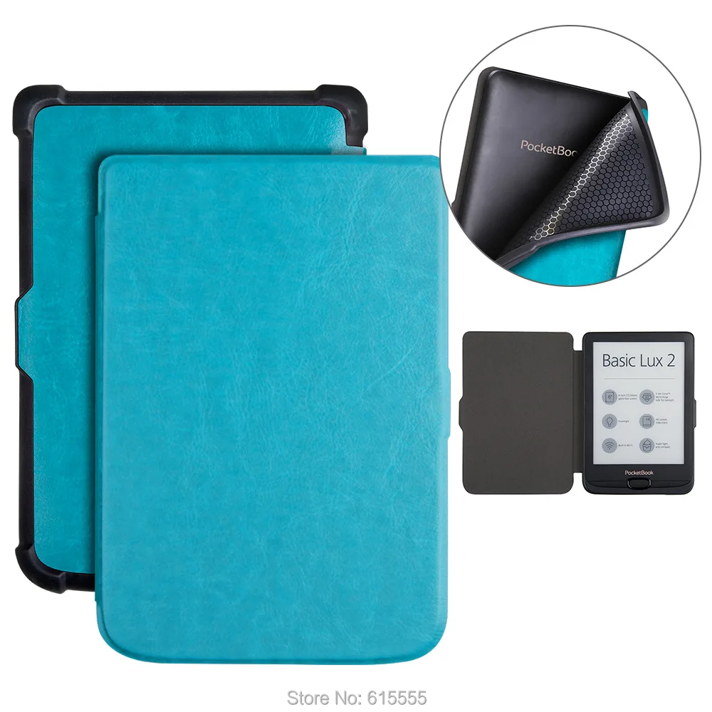 

Gligle leather case for Pocketbook Touch Lux 4 627/ HD 3 632 /Basic 2 616 Ereader TPU shell 500pcs/lot free shipping