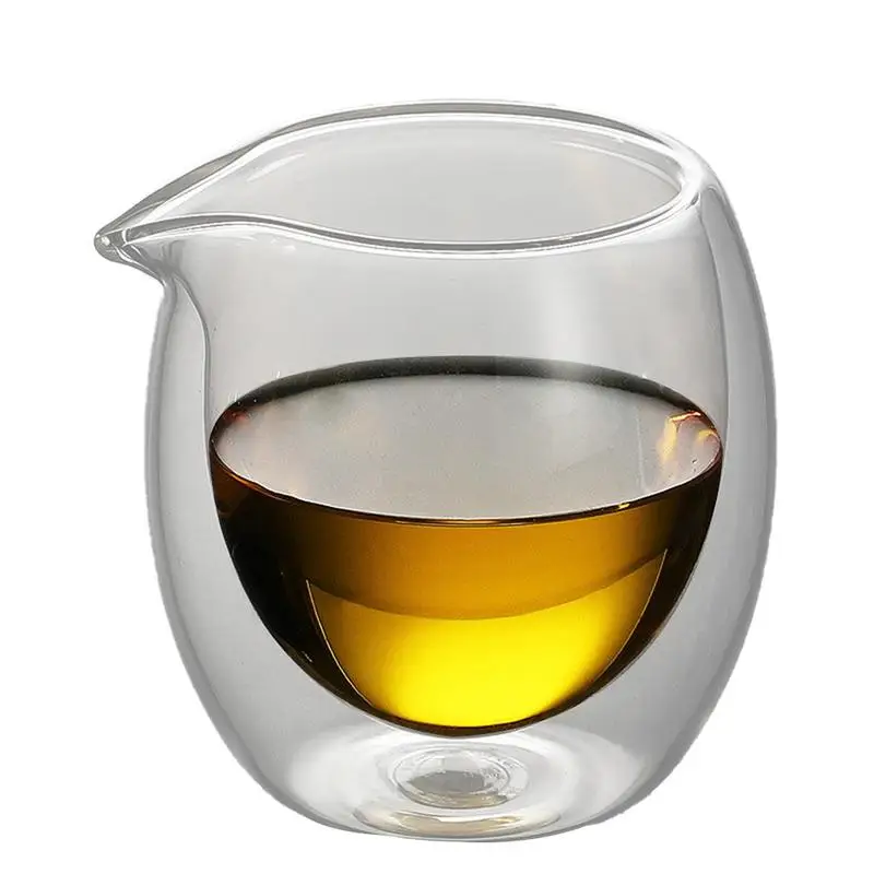 

Handmade 200ml Clear Heat Resisting Double Wall Layer Tea Cup Pitcher Heat Insulation Chinese Kongfu Tea Cup Coffee Cups Rated 4