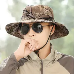 На открытом воздухе идут шляпы для рыбалки человек Солнцезащитная шляпа камуфляжная кепка Солнцезащитная мужской летнее солнце шляпу