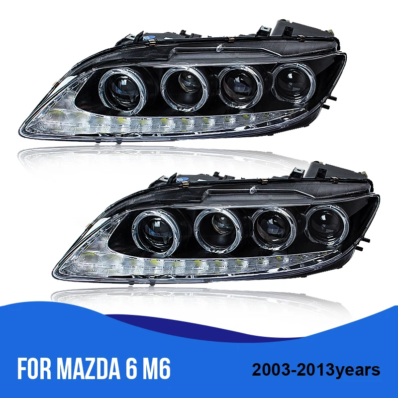 ROADOT Автомобильные фары в сборе для Mazda6 M6 2003 2013 Mazda 6 Bi Xenon объектив ближнего света HID