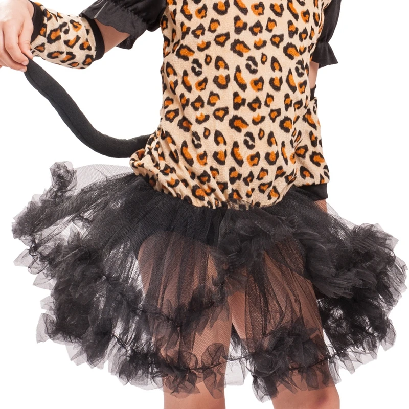 Костюм леопардового кота для девочек; костюм на Хэллоуин; Детский костюм