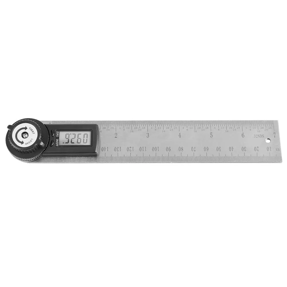 Electronic Ruler 200mm Rotatable Stainless Steel Digital Display Electronic Ruler Scale Angle Calipers 0-360 Degree Electronic Ruler 200mm Rotatable Stainless Steel Digital Display Electronic Ruler Scale Angle Calipers 0-360 Degree