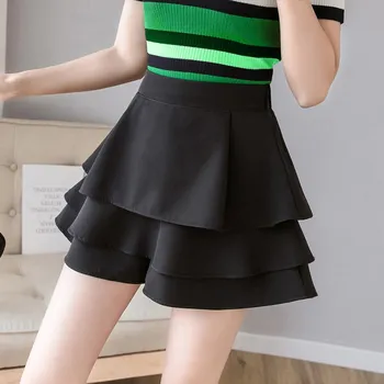 

Summer High Waist Fashion Women Shorts Slim Ruffle Shorts Skirts Loose Casual Wide Leg Shorts