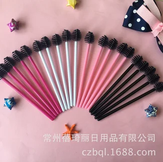 

200sets 100pcs/set 4 Colors Nylon Eyelash Brushes Apple Shape Eyelash Extension Makeup Tools fashion