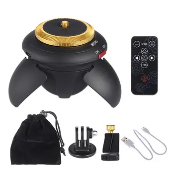 

ALLOET NEW Mini Bluetooth Remote Electric Panorama Head 360 Rotation Time Lapse Tripod Head for GoPro Action Camera Selfie Stick