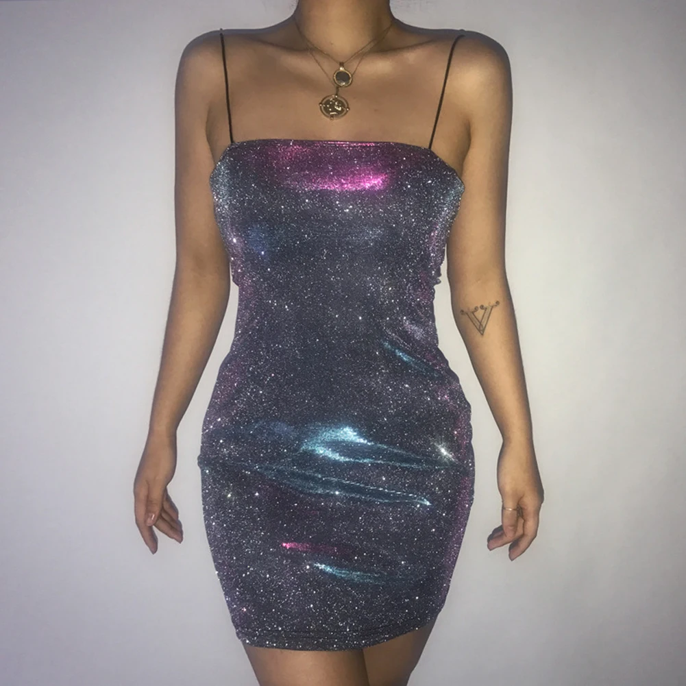 

UK New Women Sequin Bodycon Evening Party Sparkly Sexy Short Club Mini Dress