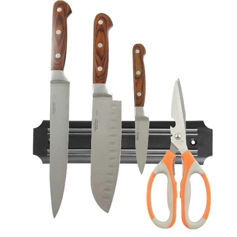 

Strong Magnetic Knife Holder Tool Rest Shelf For Kitchen Pub Bar Counter Black Knife Holder Bar Home CounterKnives Accessories