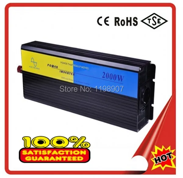 

DHL Free Boat Truck Car Power Inverter 2000W peak 4000W Pure Sine Wave DC 24V to AC 220V For Wind Turbine/Solar System Converter