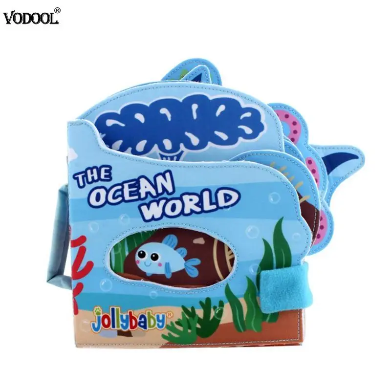 

Cartoon Baby Ocean Cloth Books Water Painting Book Infant Cloth Book Animals Educational Toy Development Reading Soft Books Gift