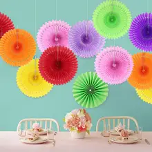 

1PC 12 Inch Round DIY Hanging Tissue Paper Flower Fan For Wedding Birthday Party Decoration Honeycomb Tissue Paper Fan Flower
