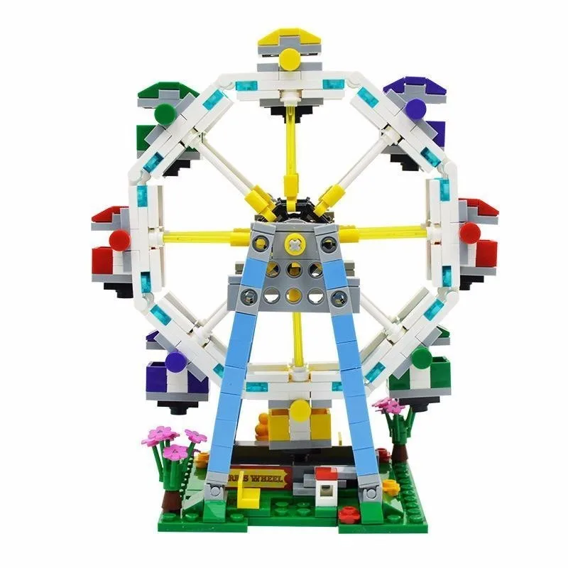 New Building Block XB01106 Streetscape Playground Series Ferris Wheel Assembling Spelling Insert Plastic Blocks Toys 660pcs | Игрушки и